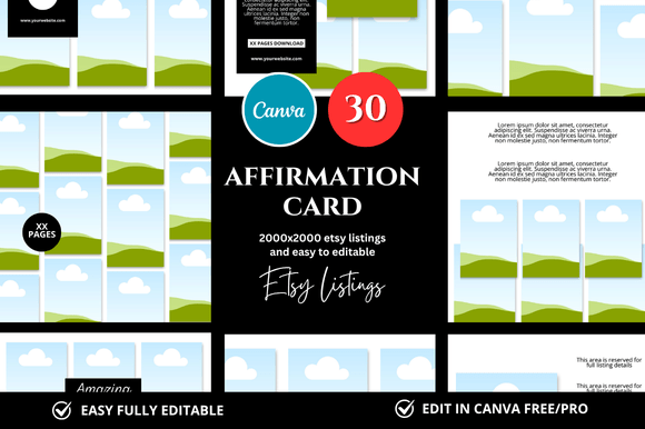 Download 30 Affirmation Card Etsy Mockup - Etsy mockup Collection
